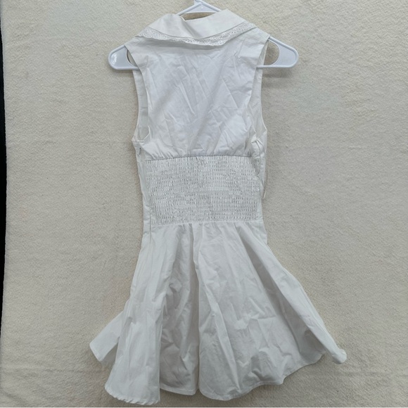 Coquette Princess Polly White Lace Trim Fit and Flare Mini Dress - Picture 3 of 9